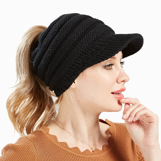 Women Ponytail Knitting Caps