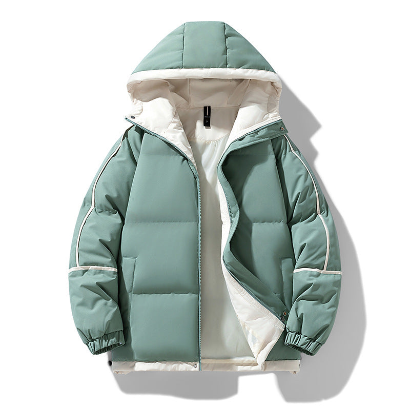 Men's Drop-shoulder Sleeve Hooded Casual Cotton-padded Clothes