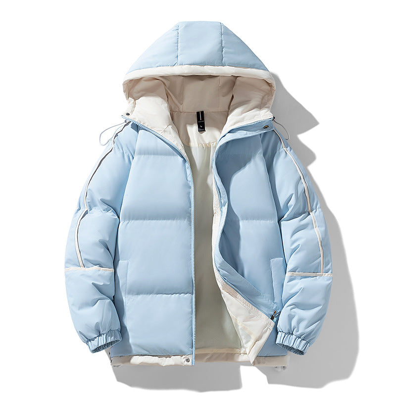 Men's Drop-shoulder Sleeve Hooded Casual Cotton-padded Clothes