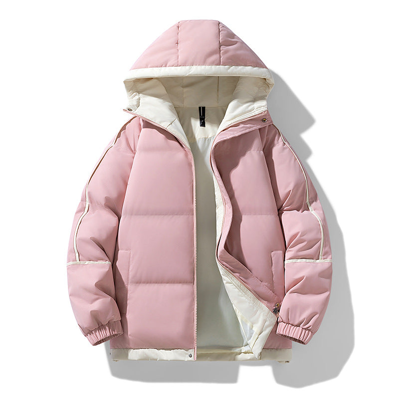 Men's Drop-shoulder Sleeve Hooded Casual Cotton-padded Clothes
