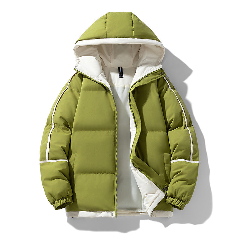 Men's Drop-shoulder Sleeve Hooded Casual Cotton-padded Clothes